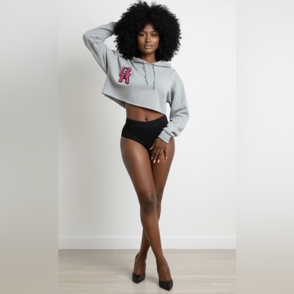 Baddie Kouture Hoodie Crop Sweater - Picture 1 of 3
